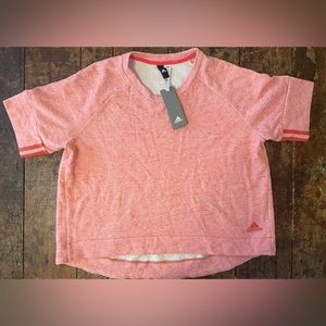 NWT ADIDAS XL Pink Short Sleeved Sweatshirt